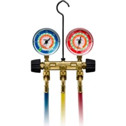 Hilmor 2VB22404410H 2-Valve Basic Manifold With 60" Hoses 1932650, R22, R404, R410A