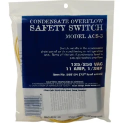Little Giant® Auxiliary Condensate Overflow Safety Switch - 11A, 72"L Wire -Outlet Hvac Motive Store B215747 02