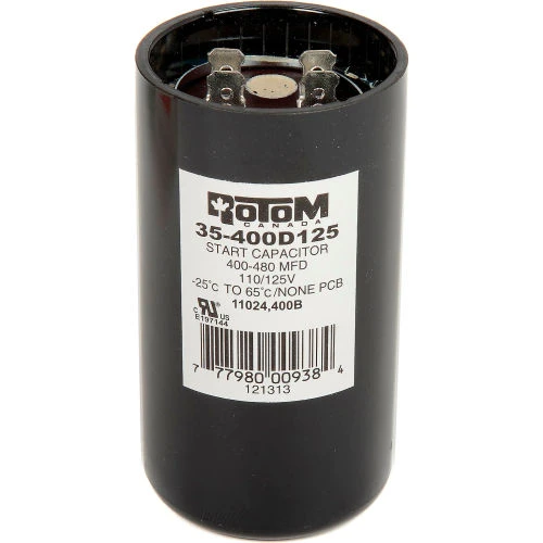 Rotom 400B, 400-480MFD, 110/125V, Start Capacitor, Round 2 Rotom 400B, 400-480MFD, 110/125V, Start Capacitor, Round - Image 2
