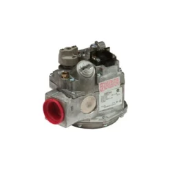 Robertshaw Gas Valve - 1" Inlet, Straight-Thru Side Outlets, 3.5" W.C. Nat. Gas