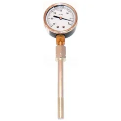 Mitco P127-25M Vac-Bolt Test Gauge, 0-30 HG Vacuum, Liquid Filled, Use W/Popular Filter Can Models