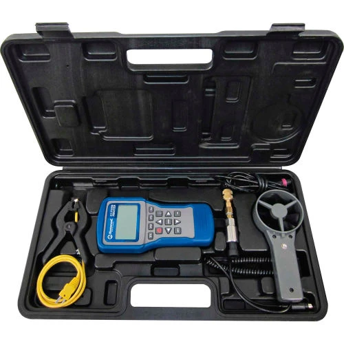 Mastercool® 52270 System Analyzer with Round Vane, Clamp-On Thermocouple Pressure Transducer 1 Mastercool® 52270 System Analyzer with Round Vane, Clamp-On Thermocouple Pressure Transducer