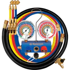 Mastercool® 59861 3 Way 3 1/8" Gauges, 60" Hoses 3-1/4" R, B, Y & 1-3/8" Black