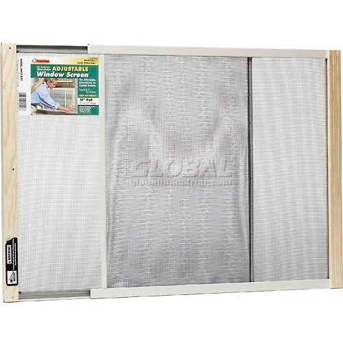Frost King Adjustable Window Screen, 18" High, Extends 21-37" - Pkg Qty 12 1 Frost King Adjustable Window Screen, 18" High, Extends 21-37" - Pkg Qty 12