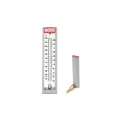 Weiss Instruments 5"scale economy thermometer, angle form, 2" stem, 1/2" NPT, 30-240F